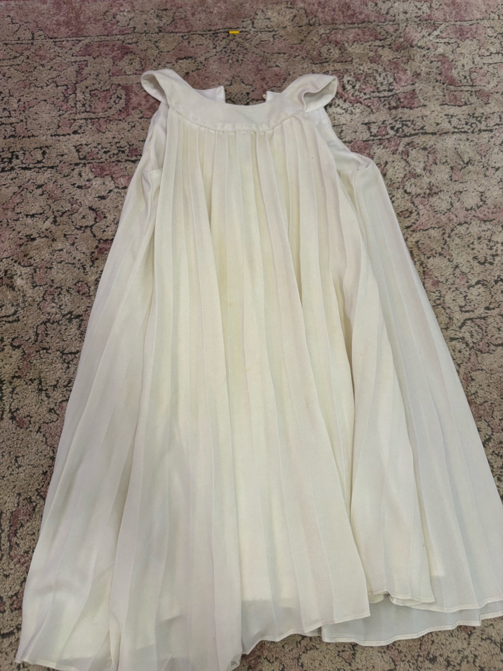 Us Angels Cream Pleated Girls' Formal Dress